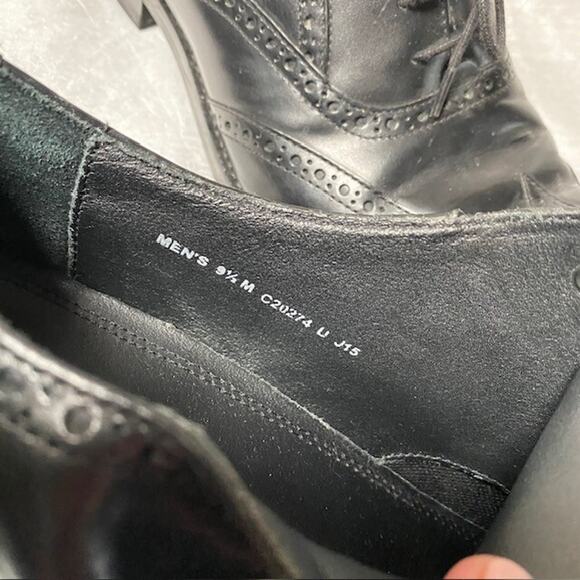 Cole Haan Grand OS Black Leather Wingtip Mens 9.5 Dress Shoes - Picture 8 of 10